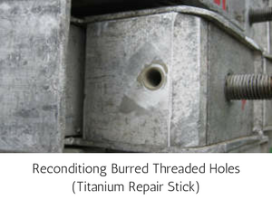 High Temperature Epoxy Putty Repair Stick Titanium - Reconditiong Burred Threaded Holes